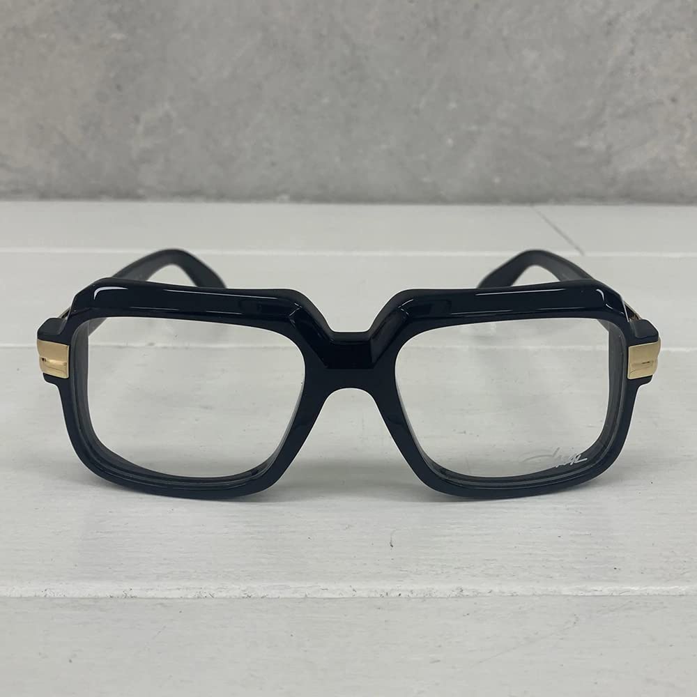 Cazal 607 — black frame with gold accents