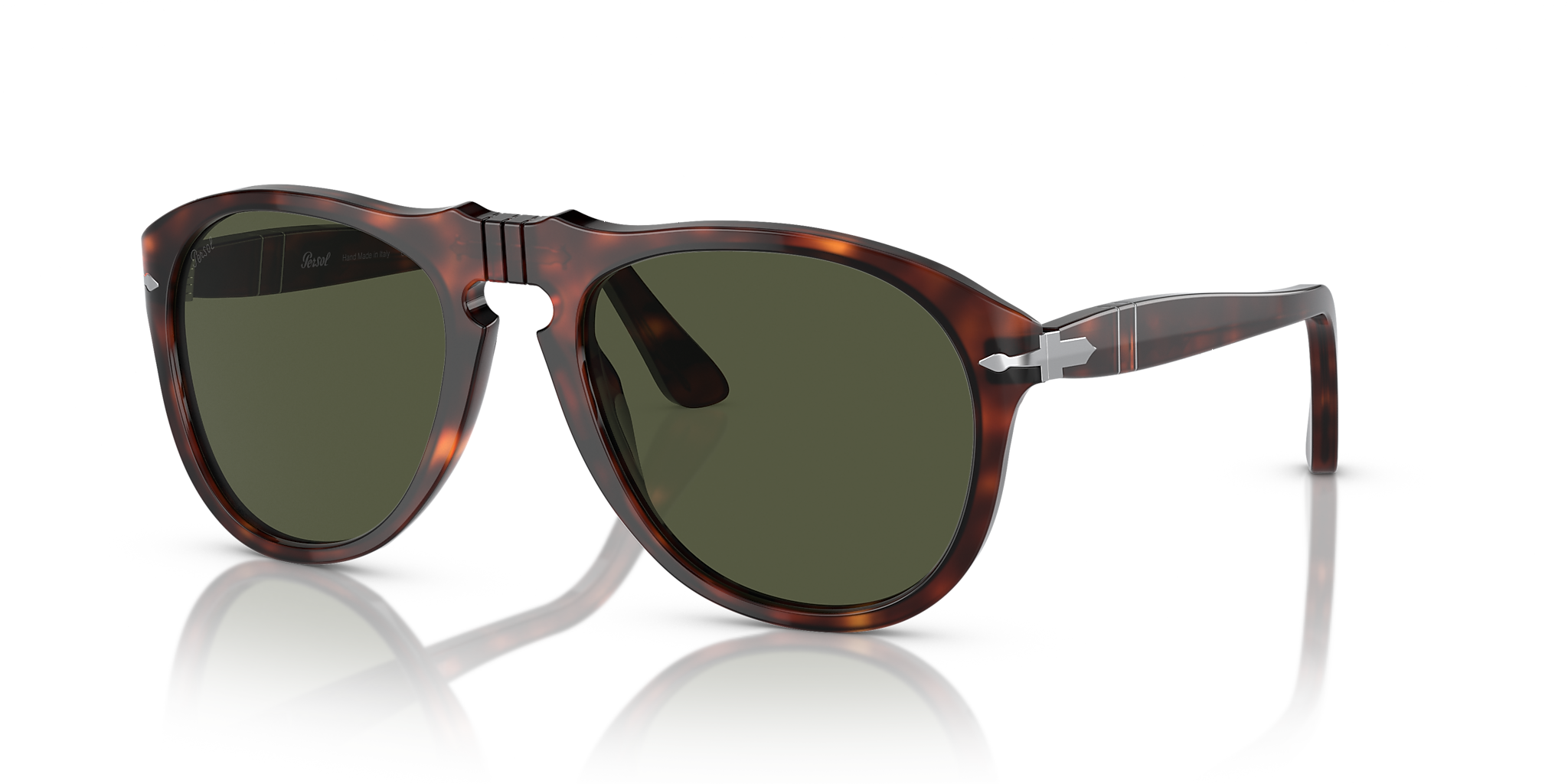 Persol 649 — Havana tortoise frame with crystal brown lens