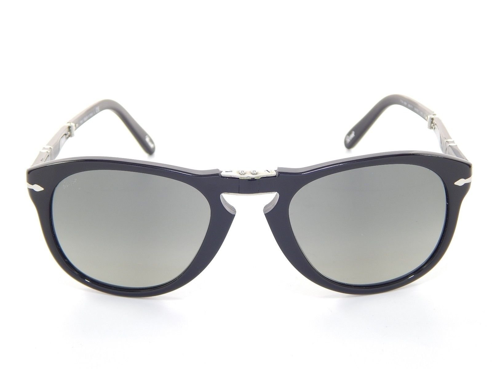 Persol 714 SM Folding — black acetate with crystal green lens